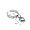 Anello Argento Vintage con Cuore Pendente