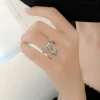Anello Argento Vintage con Cuore Pendente