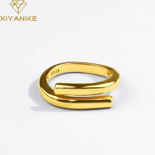 Anello a doppio strato gold Anello a doppio strato
