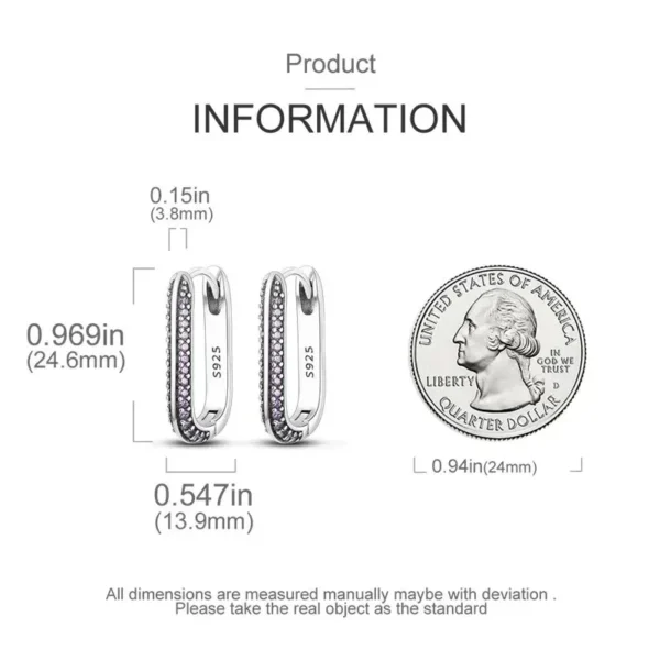 Duo Shine – dimensioni Duo Shine – Orecchini doppi in argento 925 con zirconi