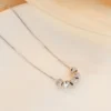Collana Eleganza Dorata con Perle silver2 (1) Collana Eleganza Dorata con Perle